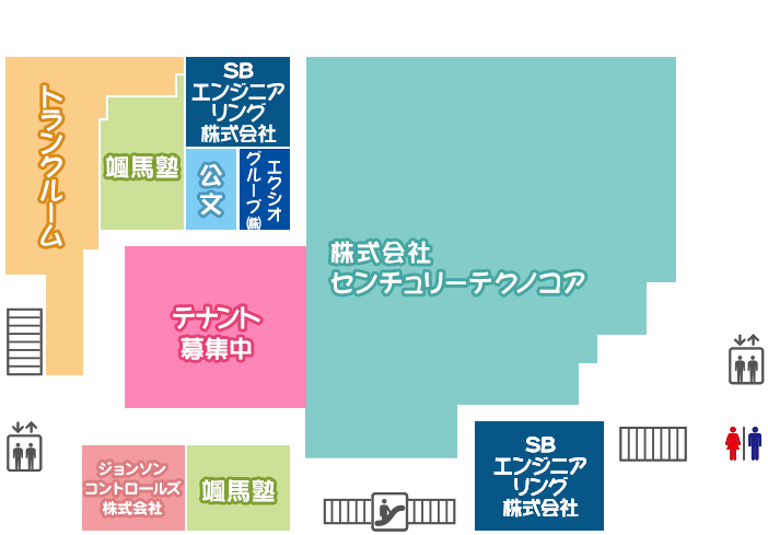 CCBビル2階フロアマップ